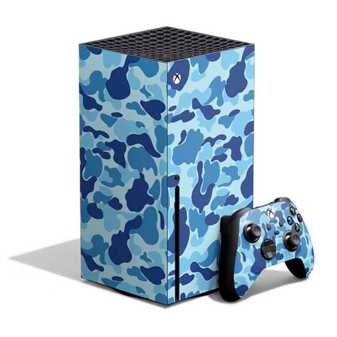 Light Blue Street Camo Xbox Series X Skins
